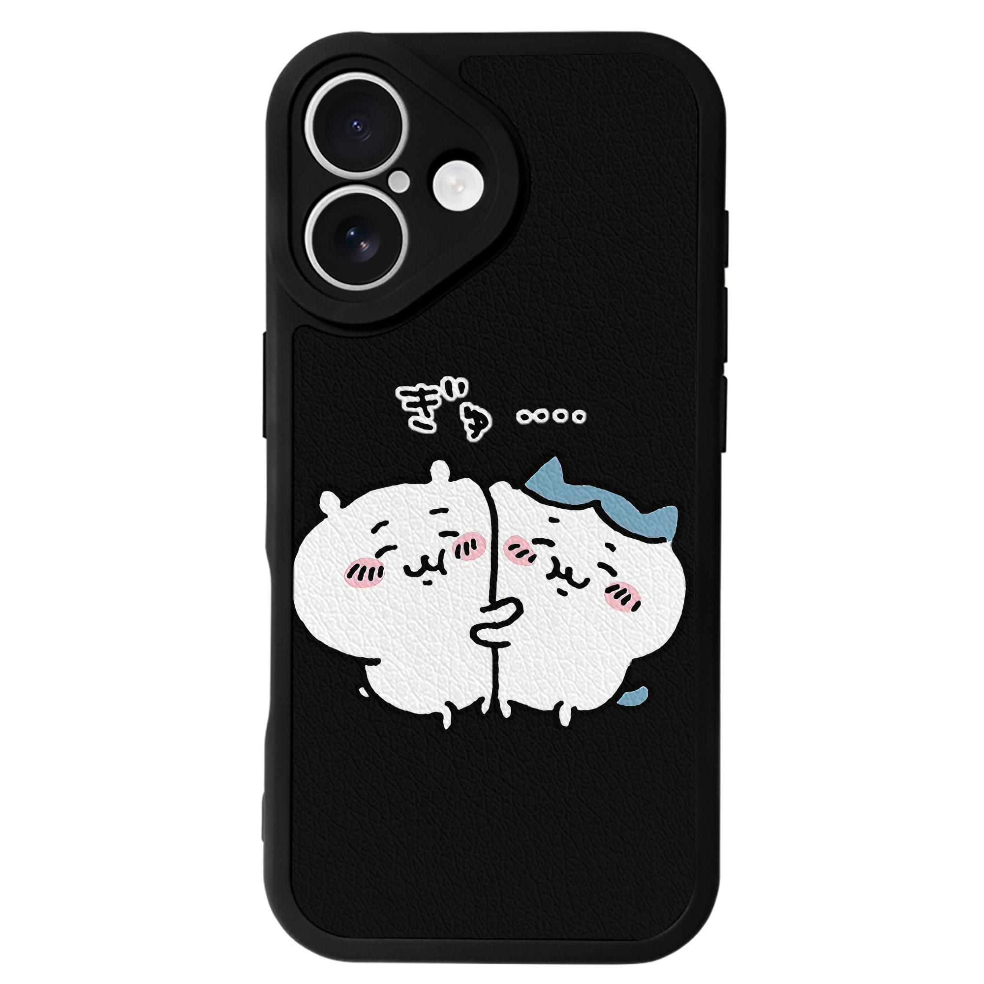 （画像用） ちいかわ ハチワレ Chii-kawa hachiware 【iPhone 16シリーズ対応】シリコンスマホケース（レザー調） 材質：シリコン